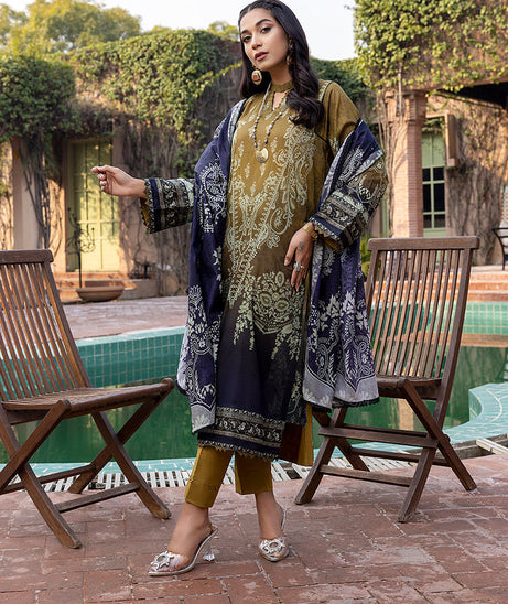 Sana &amp; Sara Print Lawn`22 D#22 Mehndi