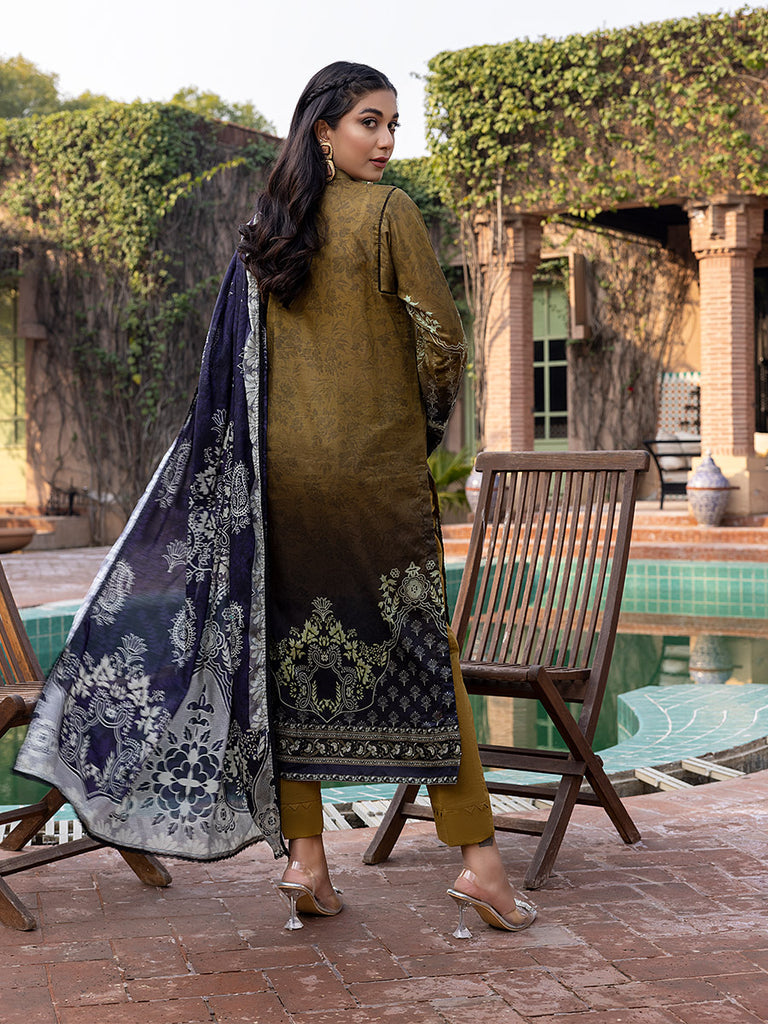 Sana &amp; Sara Print Lawn`22 D#22 Mehndi