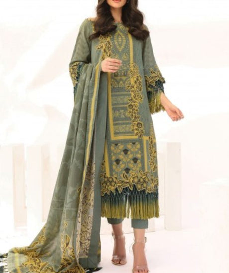 Al Karam S/S Lawn'21 SS # 1   V # 2 Sage Green