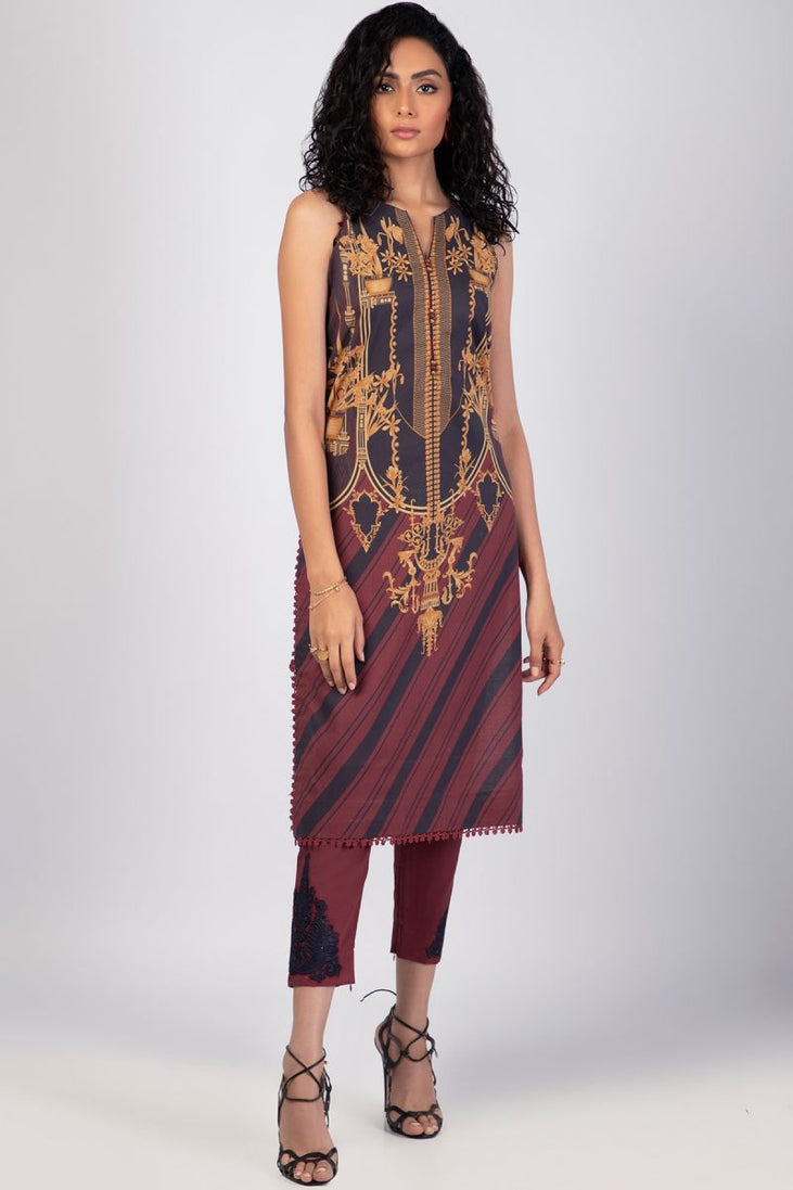 Al Karam Spring Summer`22 SS#52 Maroon