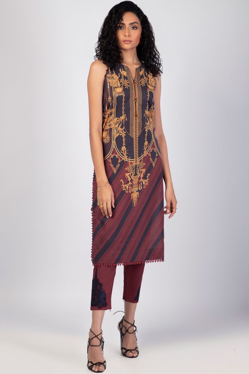 Al Karam Spring Summer`22 SS#52 Maroon
