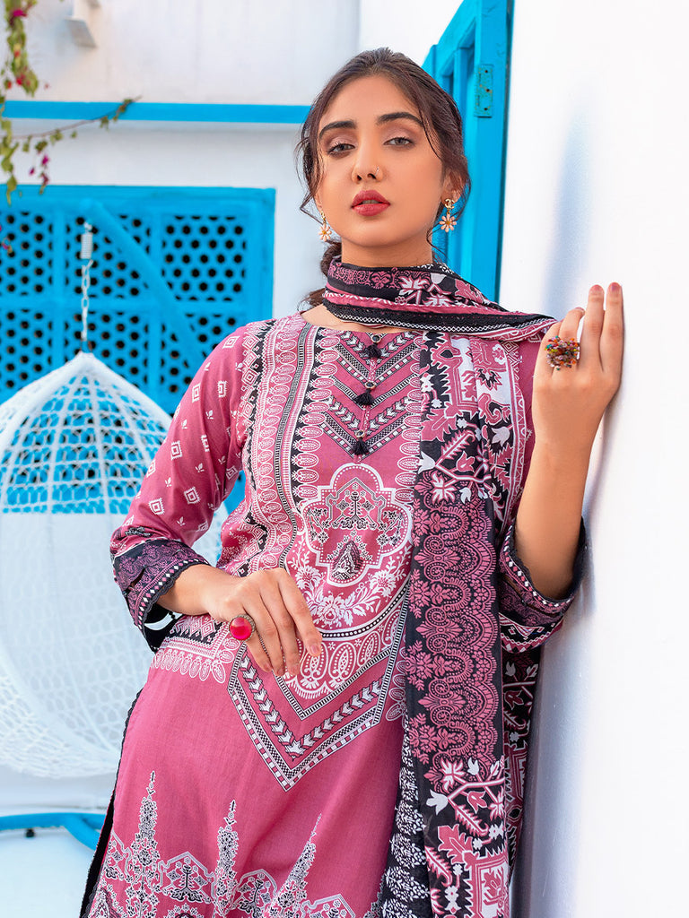 Salitex Zeva Print Lawn`22 D#143 D Rust