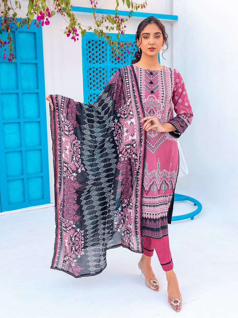 Salitex Zeva Print Lawn`22 D#143 D Rust