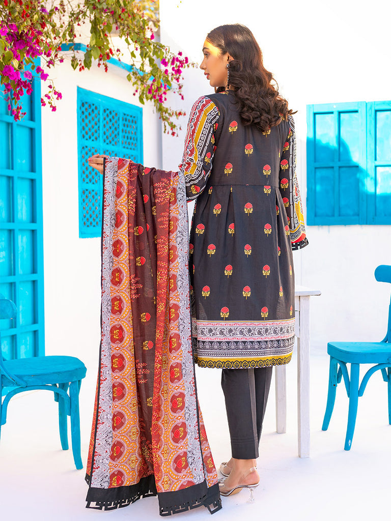Salitex Zeva Print Lawn`22 D#141 Black