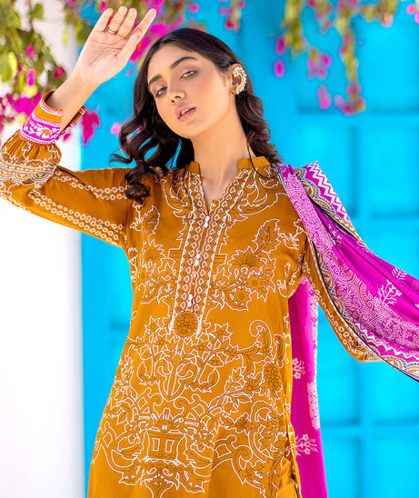 Salitex Zeva Print Lawn`22 D#139 G Brown