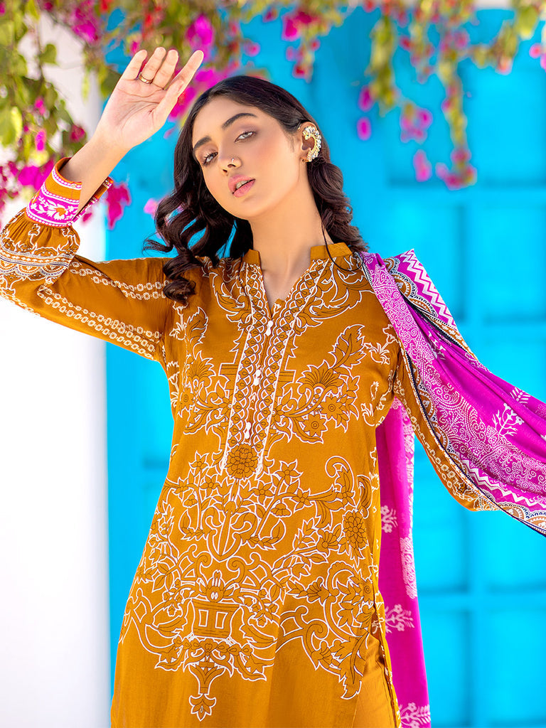 Salitex Zeva Print Lawn`22 D#139 G Brown